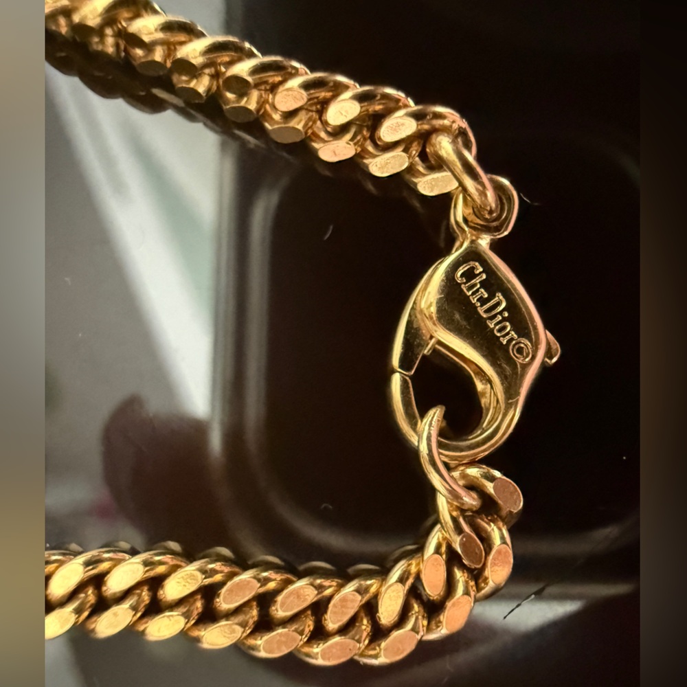 LOT 2091 18K gold plated Christian Dior vintage bracelet for SMALL wrist - Picture 6 of 8